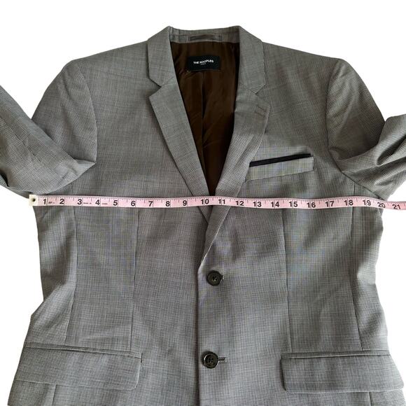 The Kooples Stars Flow Black & White Wool Slim Blazer Suit Jacket Men’s Size 48 - Picture 5 of 9